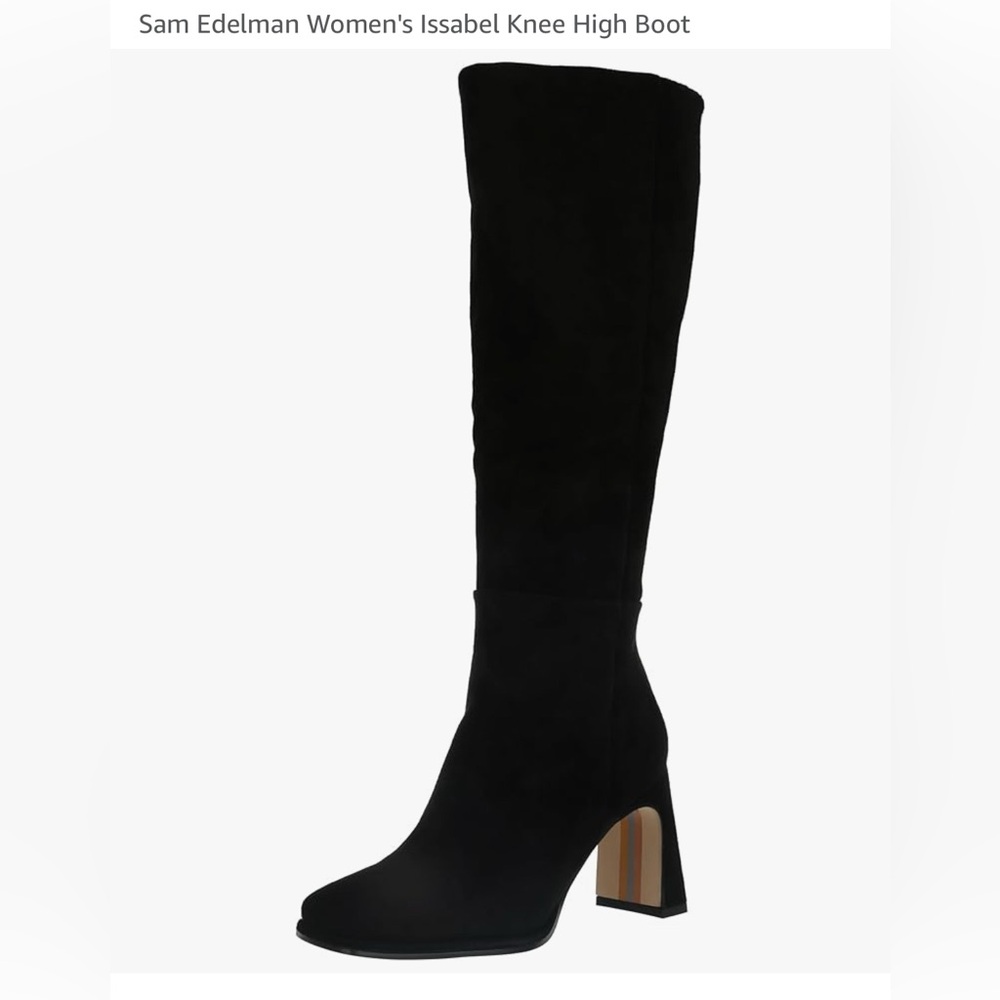 Sam Edelman Black Suede Heeled Boots